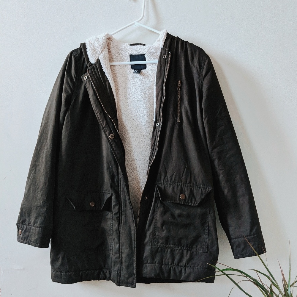 olive green jacket